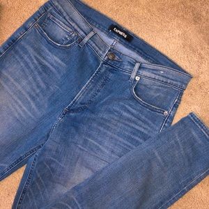 Express women’s stretch denim leggings high rise